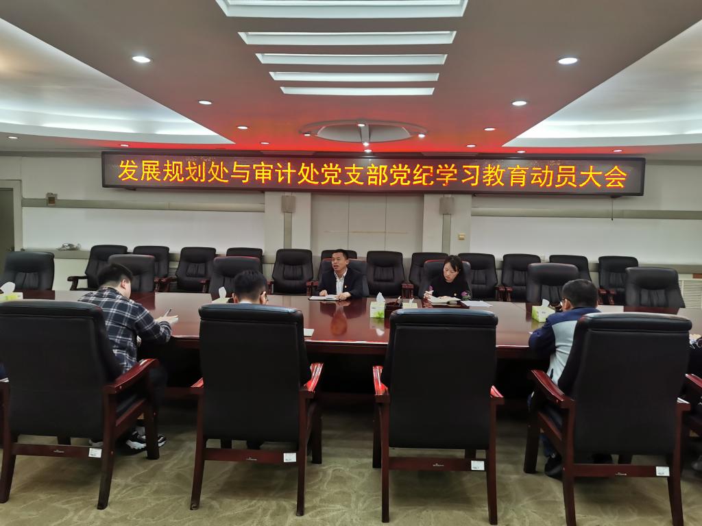 发展规划处与mrds20.fun党支部召开党纪学习教育动员会